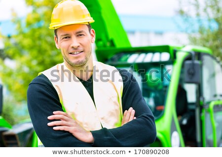 Zdjęcia stock: Proud Construction Worker With A Shovel