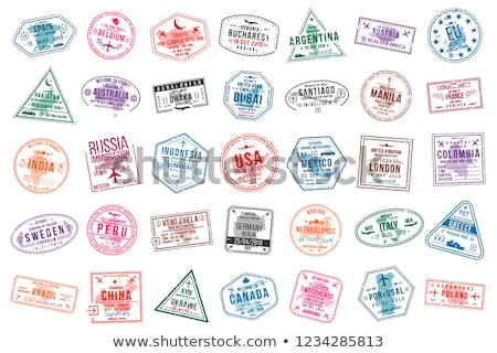 Сток-фото: Set Of Passport Stamps