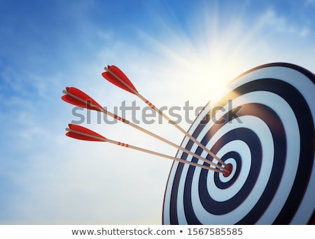 Foto d'archivio: Business - Arrows Hit In Red Target