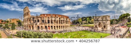 Foto stock: Beautiful View Of Roman Empire Ruins Rome