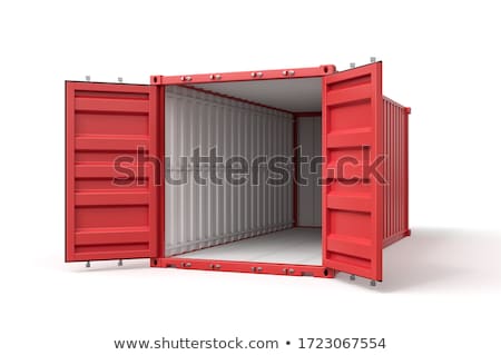 Stockfoto: Red Container In 3d Isolated On White