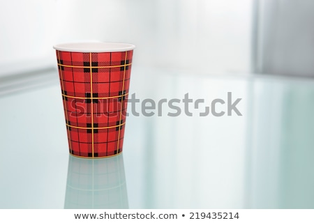 Stock foto: Paper Background On A Glass Table