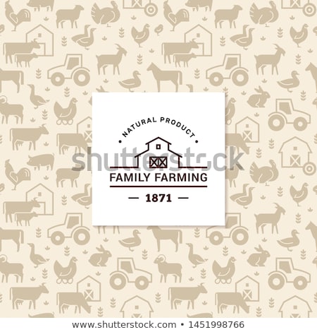 Stock photo: Farming Black Family In Farm Field Flat Vector Background