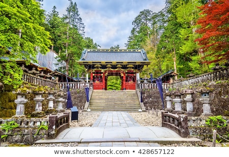 Сток-фото: Red Shrine Nikko Japan