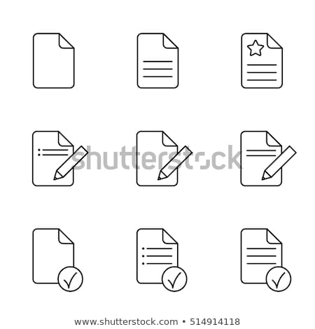 Stock photo: Document Paper Outline Icon Isolated Note Paper Icon In Thin Line Style For Graphic And Web Design