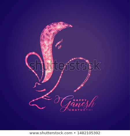 Stock photo: Lord Ganesha Made With Sparkles Creative Design