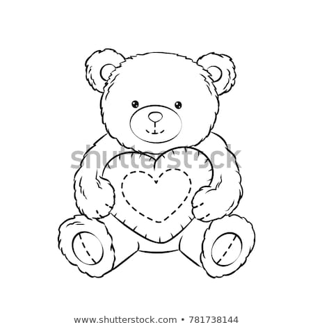 Stockfoto: Teddy Bear Cartoon Character Coloring Book