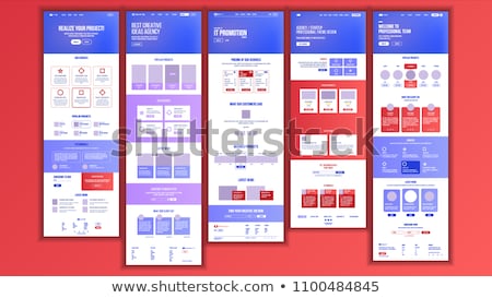 Foto stock: Online Communication Landing Page Vector Template