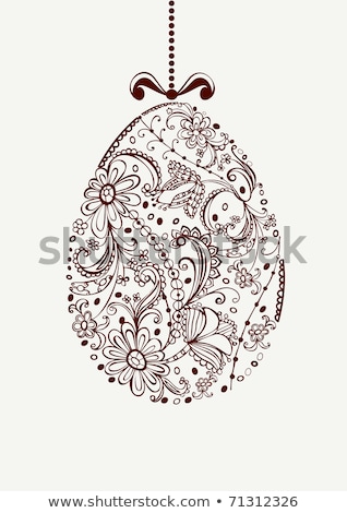 Stockfoto: Elegance Colored And Swirl Easter Eggs