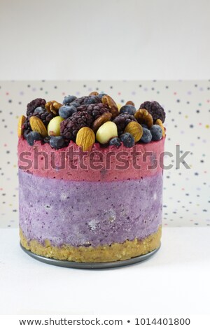 Stock photo: Romantic Blueberry Chesse Cake For Valentines Day