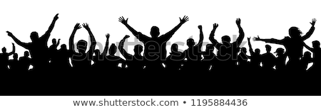 Foto stock: Crowd Silhouettes