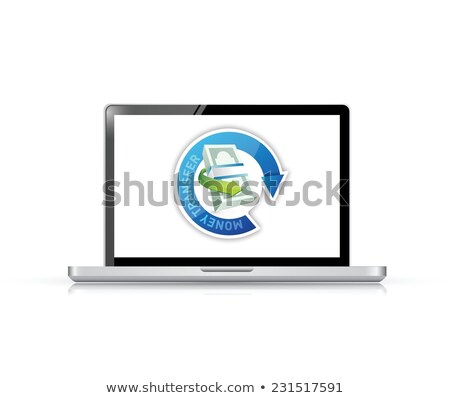 Electronic Cycle Illustration Design Over White Background ストックフォト © alexmillos