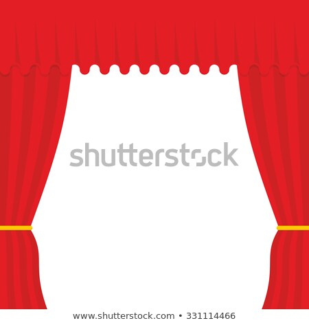 Foto stock: Empty Scene Red Curtain Outdoor Theatre Curtain