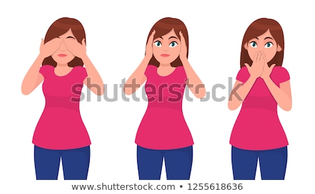 Stock photo: Girl Closing Her Eyes