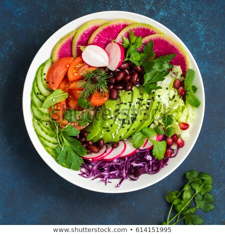 Stok fotoğraf: Healthy Salad From Rainbow Vegetables