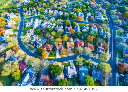 Stok fotoğraf: Aerial View Of Houses And