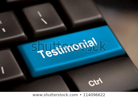 Stock photo: Testimonial On Return Key