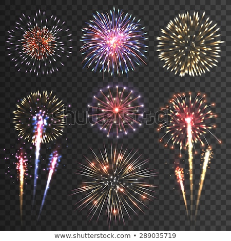 Stock photo: Fireworks Against The Night Sky