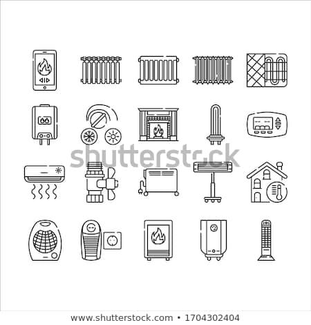 [[stock_photo]]: Flat Line Colored Vector Icons For Heated Floor