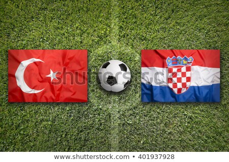 Turkey And Croatia Flags Stok fotoğraf © kb-photodesign