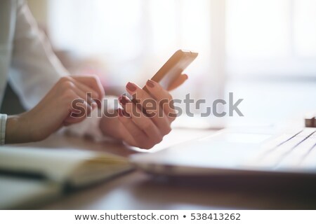 Stockfoto: Businesswoman Using Mobile Phone At A Meeting