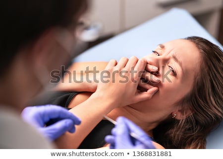 Foto stock: Fear Of Dentistry Medical Concept