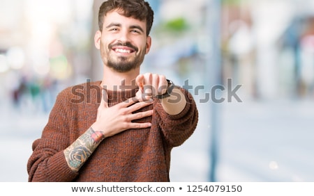 Stock photo: Handsome Hipster Pointing At Camera