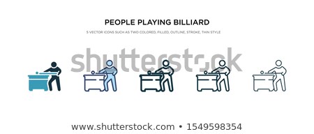 Foto stock: Set Of Balls For Playing Snooker Vector Illustration