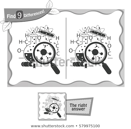 Stok fotoğraf: Science Day Game 9 Differences
