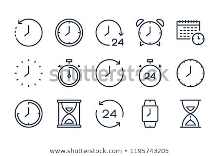 Stok fotoğraf: Vector Set Of Clock