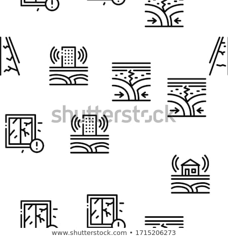 [[stock_photo]]: Earthquake Disaster Seamless Pattern Vector