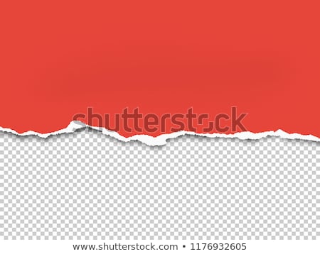 ストックフォト: Torn Ripped Paper Sheet Edge Transparent Background