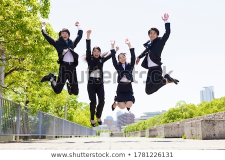 Stock photo: Jumping Businessman