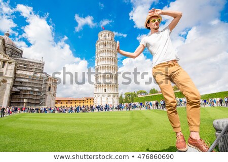 Stok fotoğraf: Funny Leaning Tower Of Pisa