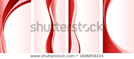 Stock photo: Red Abstract Lines Wavy Background
