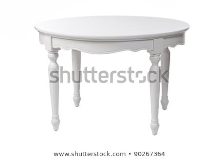 Foto d'archivio: Elegant White Table With Clipping Path