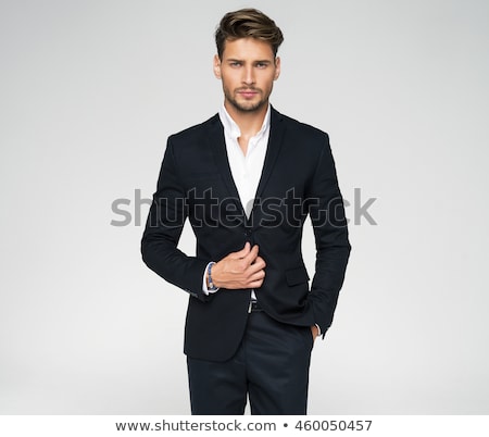 Stok fotoğraf: Handsome Man Isolated On White
