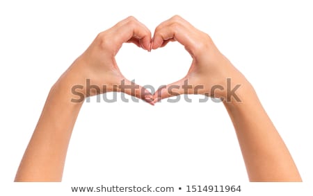 Stock photo: Heart In The Hands Isolated On White Background