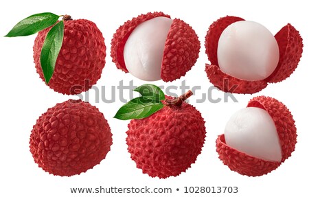 Zdjęcia stock: Ripe Fresh Lychee Fruit Isolated