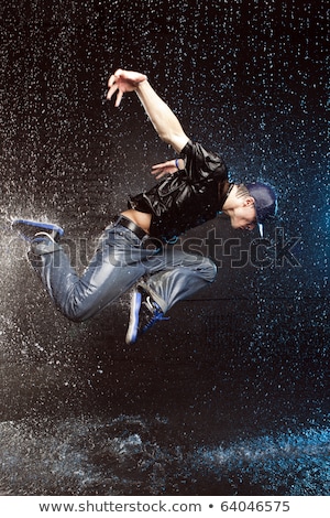 Foto stock: The Male Break Dancer In Water