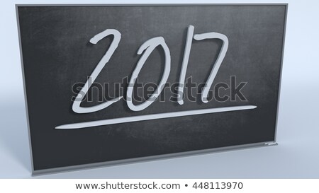ストックフォト: 2017 On Black Chalkboard 3d Rendering
