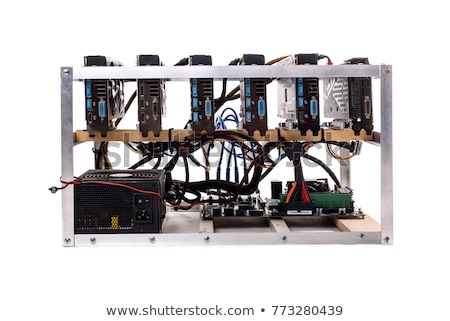 Stockfoto: Mining Farm Isolated Home Mining Rig Gpu Crypto Currency At Ho