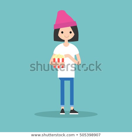 Stockfoto: Young Girl With Crumbs On Face