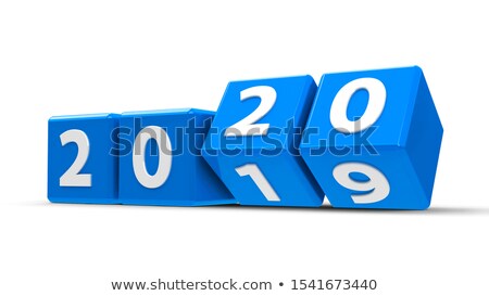 Stock photo: Blue Cubes 2019