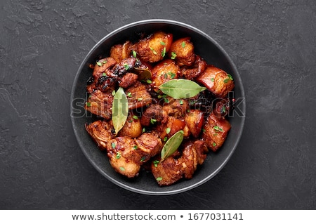 Сток-фото: Braised Pork Belly Asian Dish
