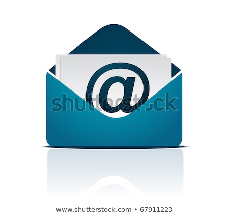 Envelope Email World Sign Isolated On White ストックフォト © alexmillos