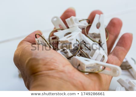 Stockfoto: Broken Clothespin On The Wire