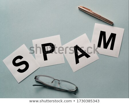 ストックフォト: Spam Word On Blue Board