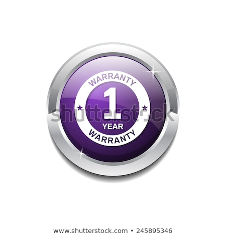 Zdjęcia stock: 1 Year Warranty Violet Vector Icon Design