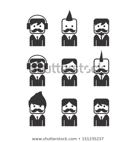Whiskers Mustache Guy Avatar Stock fotó © Vector1st